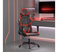 vidaXL Chaise de jeu Noir et rouge Similicuir