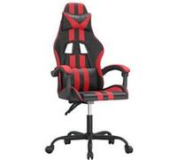 vidaXL Chaise de jeu Noir et rouge Similicuir Noir