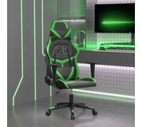 Vidaxl Chaise De Jeu Noir Et Vert Similicuir Multicolore