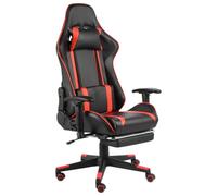 Vidaxl Chaise De Jeu Pivotante Avec Repose-Pied Rouge Pvc Rouge