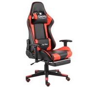 Chaise de jeu pivotante avec repose-pied Rouge PVC