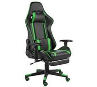 vidaXL Chaise de jeu pivotante avec repose-pied Vert PVC Vert G