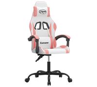 Vidaxl Chaise De Jeu Pivotante Blanc Et Rose Similicuir Multicolore