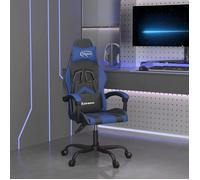 vidaXL Chaise de Jeu Pivotante Chaise d'Ordinateur Fauteuil Chaise de Bureau Dossier et Hauteur Réglables Intérieur Noir et 349591