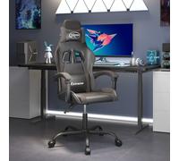 Vidaxl Chaise De Jeu Pivotante Noir Et Gris Similicuir Multicolore