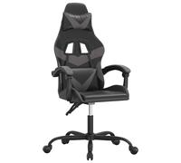 Vidaxl Chaise De Jeu Pivotante Noir Et Gris Similicuir Multicolore