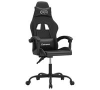 Vidaxl Chaise De Jeu Pivotante Noir Similicuir Noir