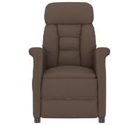 vidaXL Chaise de massage Marron 70.5 x 96.5 x 95 cm Faux cuir, Fauteuil de massage moderne rectangulaire, ergonomique, inclinable, pour détente et confort à la maison.