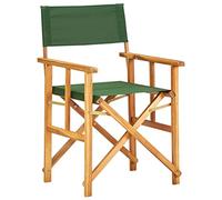vidaXL Chaise de Metteur en Scène Chaise de Camping Chaise d'Extérieur Chaise de Jardin Plage Terrain de Sport Vert Bois Massif d'Acacia