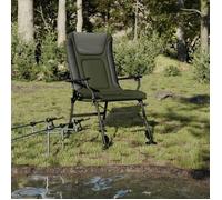 vidaXL Chaise de pêche 4006418 pliable avec accoudoir Vert