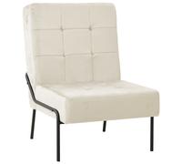 Vidaxl Chaise De Relaxation 65x79x87 Cm Blanc Crème Velours Blanc
