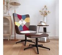 Chaise de Relaxation avec Repose-pied Siège de Relaxation Chaise de Détente Fauteuil de Salon Salle de Séjour Salon Patchwork Tissu