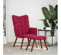 vidaXL Relaxstoel met voetenbank velours bordeaux Rose G