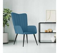 vidaXL Chaise de relaxation Bleu Velours