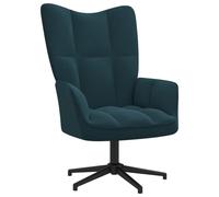 vidaXL Chaise de Relaxation Fauteuil de Détente Siège de Relaxation Chaise de Détente Salon Salle de Séjour Intérieur Bleu Velours