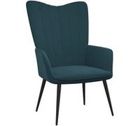 vidaXL Chaise de relaxation avec repose-pied velours vert foncé