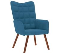 vidaXL Chaise de Relaxation Bleu Velours, Chaise, Chaise de Salon, Fauteuil Relax, Chaise Longue, siège de Salon, Chaise en Velours