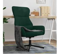 vidaXL Chaise de relaxation Vert foncé Velours
