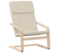 Vidaxl Chaise De Relaxation Crème Tissu