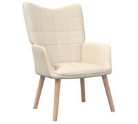 vidaXL Chaise de relaxation 327921 Crème Tissu