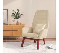 vidaXL Chaise de relaxation Crème Tissu 341385