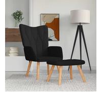 vidaXL Chaise de Relaxation et Tabouret Fauteuil avec Repose-pied Chaise de Salon Salle de Séjour Maison Intérieur 327540