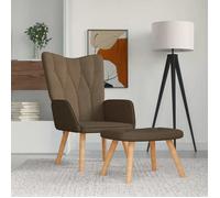 vidaXL Chaise de Relaxation et Tabouret Fauteuil avec Repose-pied Chaise de Salon Salle de Séjour Maison Intérieur 327537