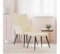 vidaXL Chaise de Relaxation et Tabouret Fauteuil avec Repose-pied Chaise de Salon Salle de Séjour Maison Intérieur 327954