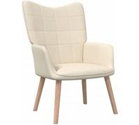 vidaXL Chaise de relaxation 327921 Crème Tissu