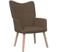 vidaXL Chaise de relaxation Marron Tissu