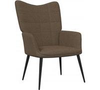 vidaXL Chaise de Relaxation Fauteuil à Dîner Chaise de Salle à Manger Sièges de Cuisine Maison Intérieur 61x70x96,5 cm Marron Tissu Brun G