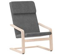 Chaise de relaxation Gris foncé Tissu gris foncé G