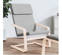vidaXL Chaise de relaxation 351051 – avec coussin, siège rembourré – Tissu gris clair