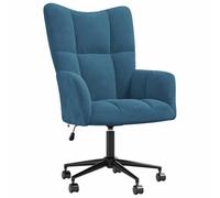 Vidaxl Chaise De Relaxation Bleu Velours Bleu