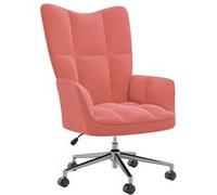 vidaXL Fauteuil de détente Chaise de relaxation – Velours rose – Salon intérieur – G