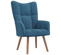vidaXL Chaise de Relaxation Fauteuil de Détente Siège de Relaxation Chaise de Détente Salon Salle de Séjour Intérieur Bleu Velours