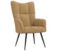 vidaXL Chaise de Relaxation Fauteuil de Détente Siège de Relaxation Chaise de Détente Salon Salle de Séjour Intérieur Marron Velours