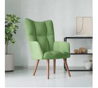 Vidaxl Chaise De Relaxation Vert Clair Velours Vert