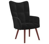 vidaXL Chaise de Relaxation Fauteuil de Détente Siège de Relaxation Chaise de Détente Salon Salle de Séjour Intérieur Noir Velours