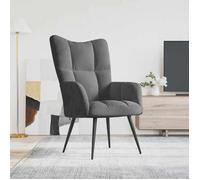 vidaXL Chaise de Relaxation Fauteuil de Détente Siège de Relaxation Chaise de Détente Salon Salle de Séjour Intérieur Gris 328074