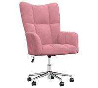 vidaXL Fauteuil de détente Chaise de relaxation – Velours rose – Salon intérieur – G