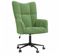 vidaXL Chaise de Relaxation Fauteuil de Détente Siège de Relaxation Chaise de Détente Salon Salle de Séjour Intérieur Vert Clair Velours