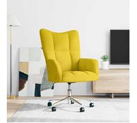 Relaxstoel fluweel mosterdgeel328168