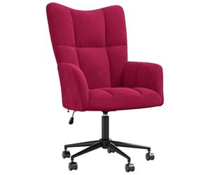 vidaXL Chaise de Relaxation Fauteuil de Détente Siège de Relaxation Chaise de Détente Salon Salle de Séjour Intérieur Rouge Bordeaux Velours