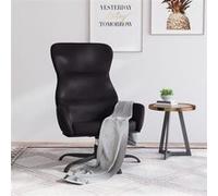 Chaise de Relaxation Noir Similicuir Fauteuil Siège Salle de Séjour vidaXL