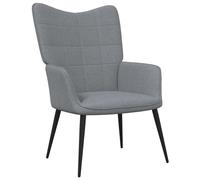 vidaXL Chaise de relaxation Gris clair Tissu