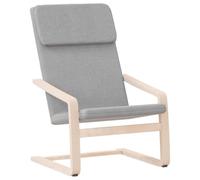 vidaXL Chaise de relaxation 351051 – avec coussin, siège rembourré – Tissu gris clair