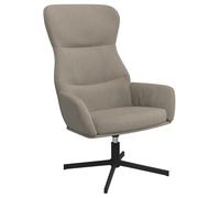 vidaXL Chaise de Relaxation Chaise de Salon Siège de Salon Fauteuil de Relaxation Meuble de Salle de Séjour Intérieur Gris Clair Velours Gris clair
