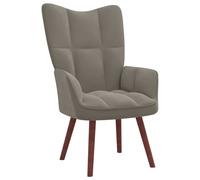 Vidaxl Chaise De Relaxation Gris Clair Velours Gris