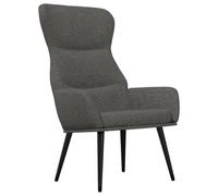 vidaXL Chaise de relaxation Gris foncé Tissu